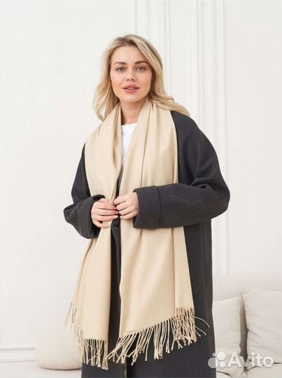 Шарф женский палантин однотонный