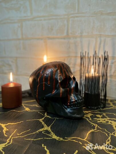 Череп человека для интерьера/фотосессии/хэллоуина