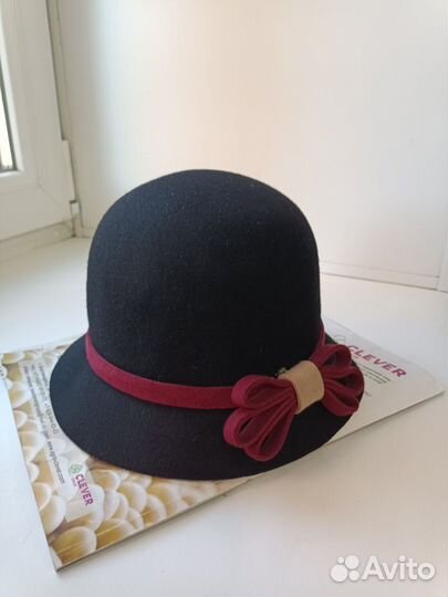 Шляпа женская черная