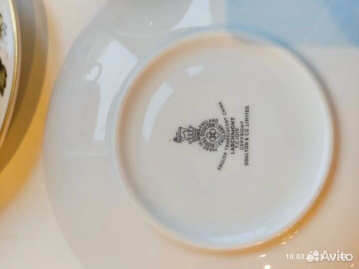 Чашка с блюдцем костяной фарфор