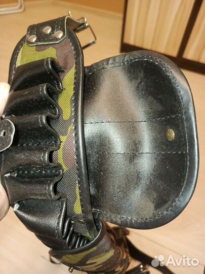 Патронтаж кожа с тканью новый