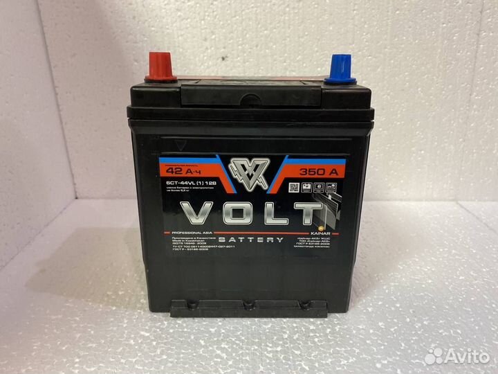 Аккумулятор Volt 44B19R 42ач Матиз
