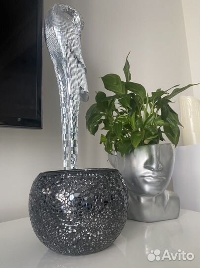 Кашпо ваза горшок для цветов мозайка