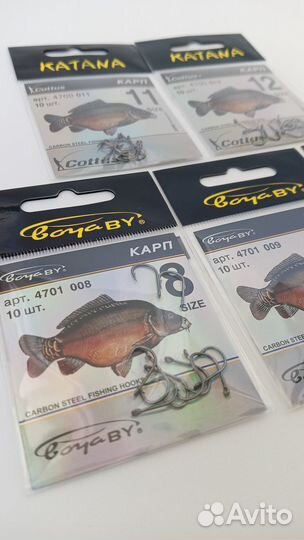 Крючки рыболовные 7-12(60 шт)