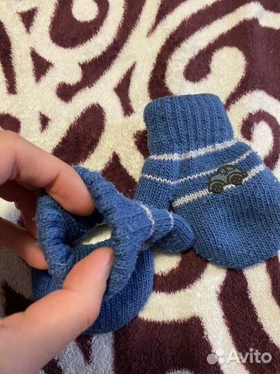 Варежки детские на 1-1,5 года