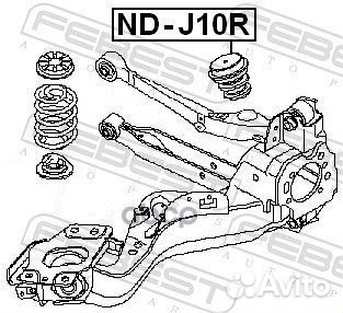 Отбойник заднего амортизатора NDJ10R Febest