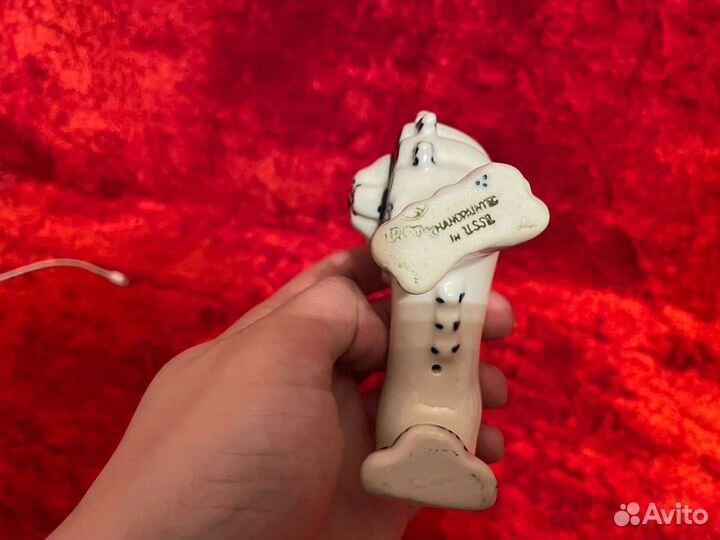 Статуэтка Лев гжель СССР