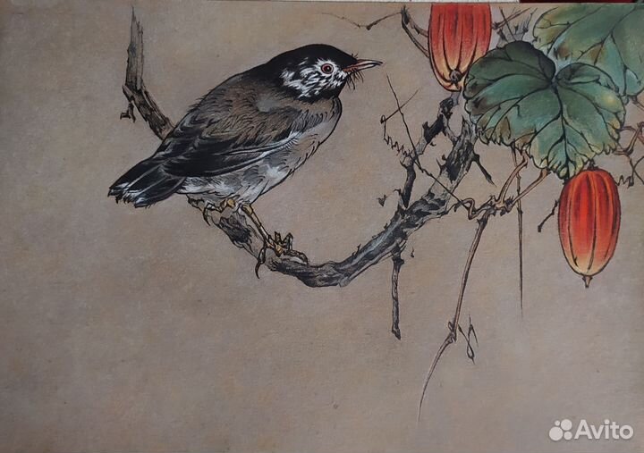 Картина Скворец на ветке