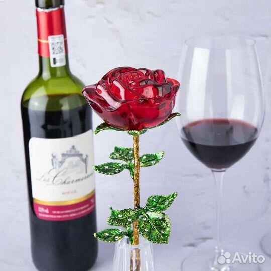 Вечная роза из стекла подарок