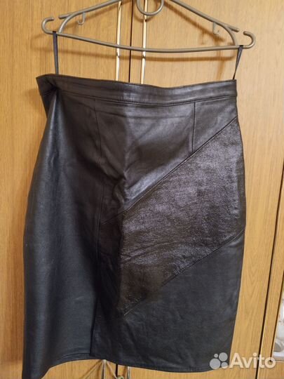 Кожаная юбка натуральная разм.52