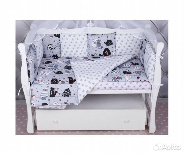 Постельный комплект детский + бортики в кроватку