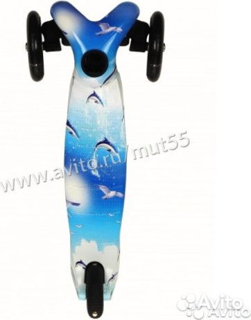Самокат трехколесный Mini Up Flash Print Dolphin