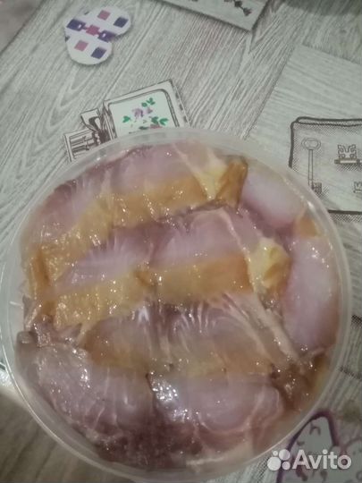 Сом нарезка холодного копчения, балык не копченый