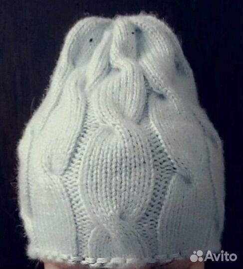 Шапка вязанная женская вязка косы