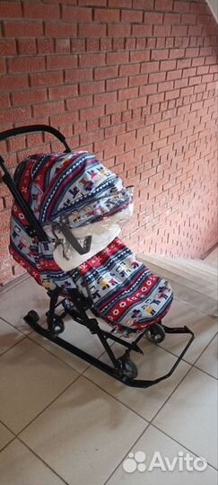 Санки-коляска Nika Ника Детям 7-5 в стиле лего