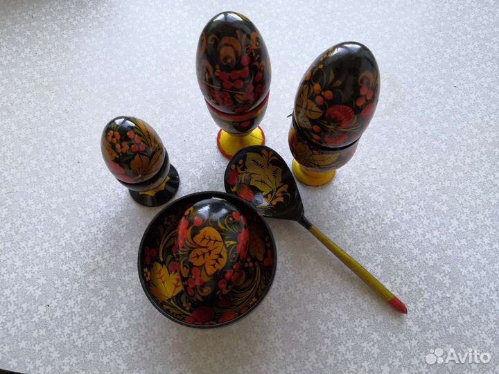 Набор посуды хохлома