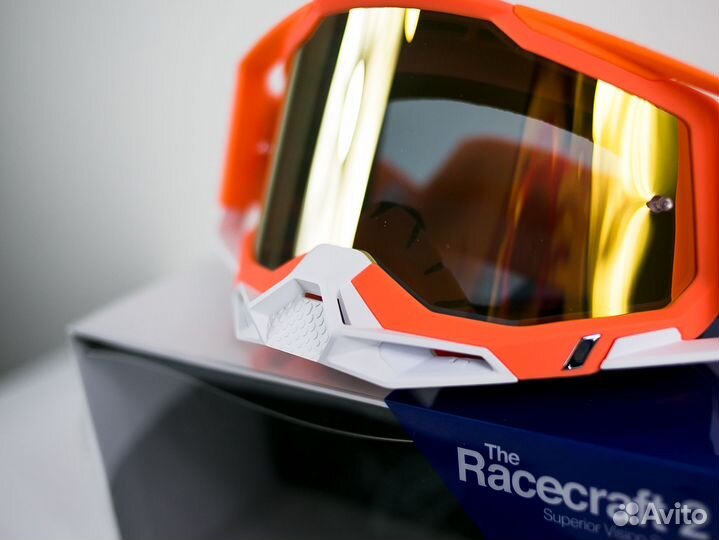 Мотоочки 100% Racecraft 2 goggle coral-mirror true