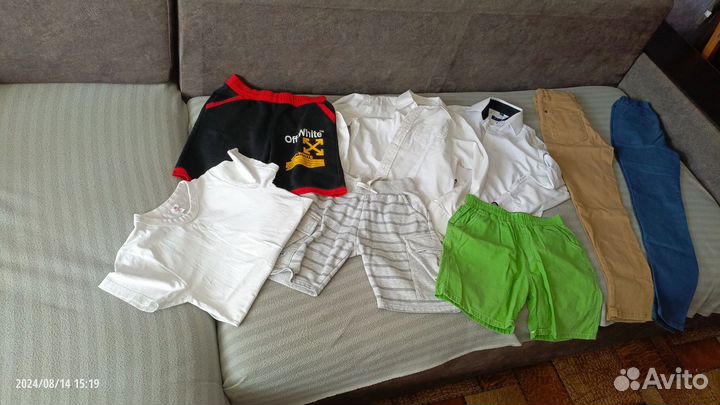 Шорты, рубашки, футболка, джинсы