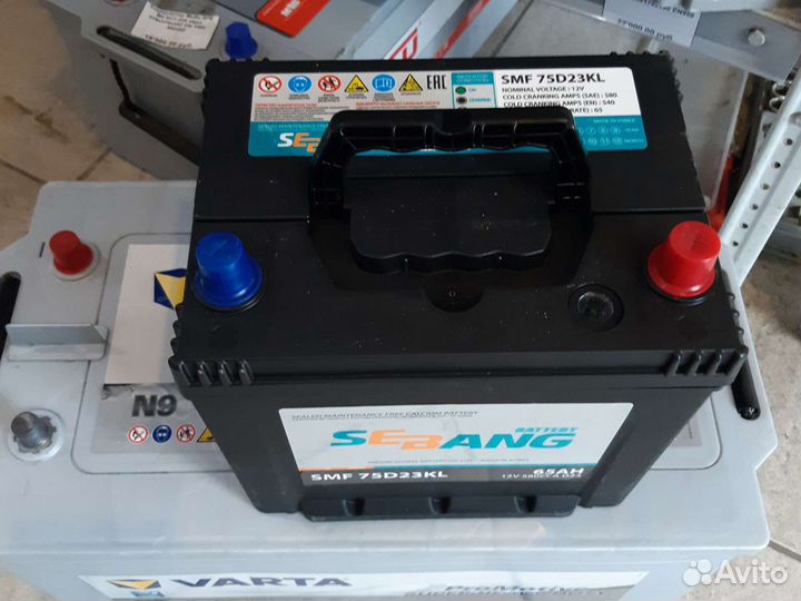 Аккумулятор Sebang 65 А/ч 75D23L EN 580A