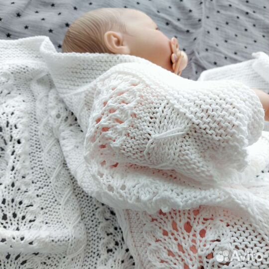 Плед детский вязаный