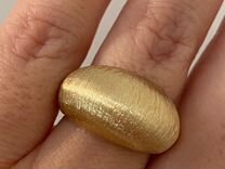 Золотое матовое кольцо