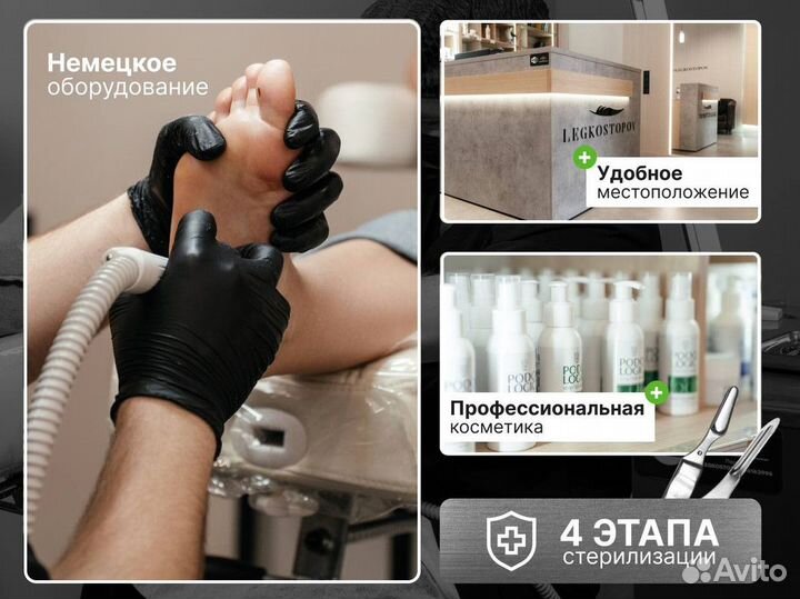 Медицинский педикюр. Подолог для мужчин и женщин