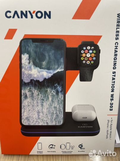 Беспроводная зарядная станция смартфонов 15 Вт