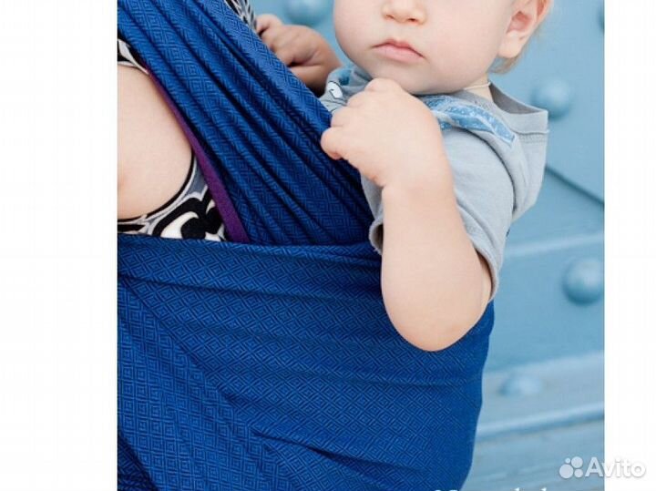 Слинг шарф Storchenwiege Leo marine