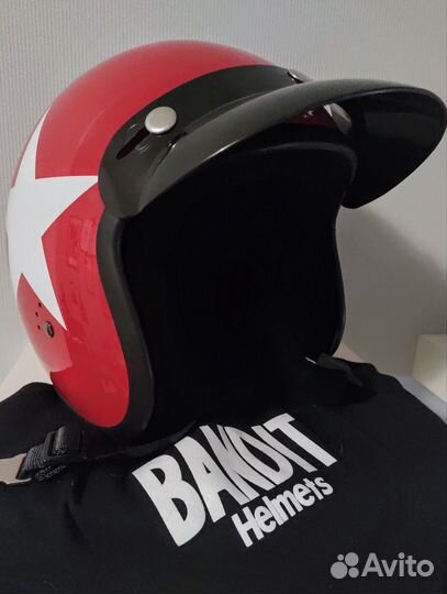 Мотошлем bandit JET star RED