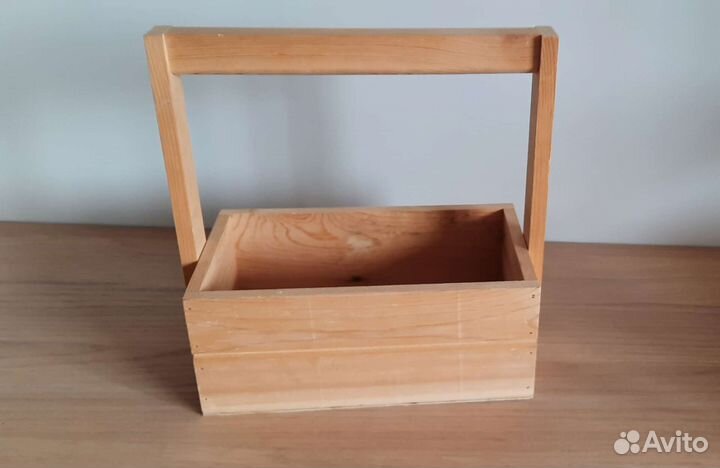 Деревянный ящик для цветов, декор