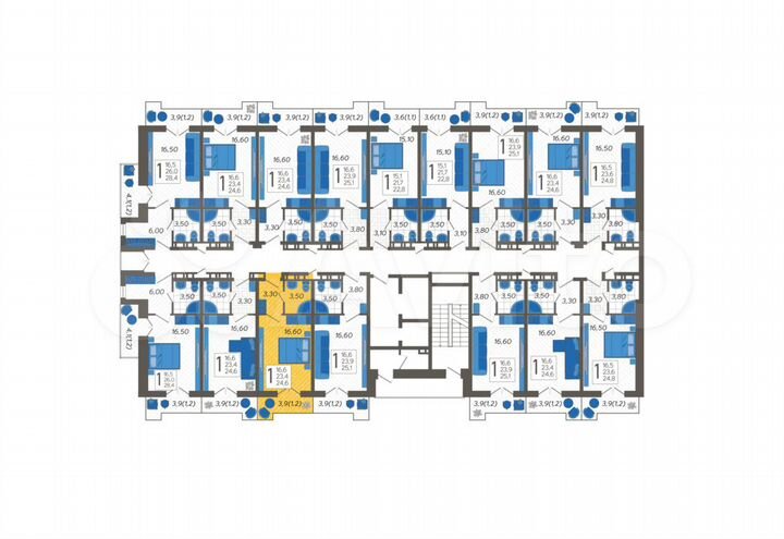 Апартаменты-студия, 24,6 м², 9/12 эт.