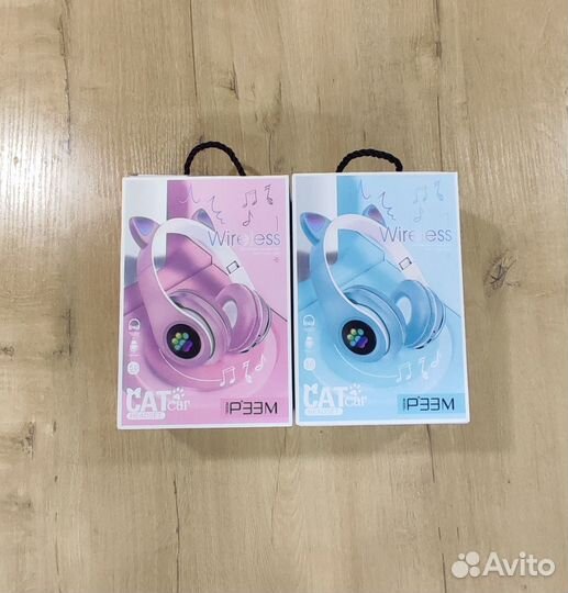 Беспроводные наушники с ушками светящиеся