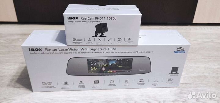 Видеорегистратор зеркало с радар детектором ibox