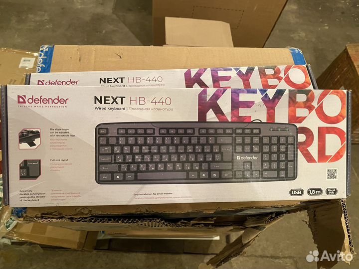Клавиатура defender hb-440 и мышь mb-160 новые