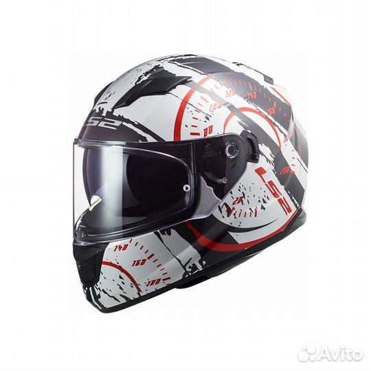 Мотошлем LS2 FF320 stream EVO tacho white-black