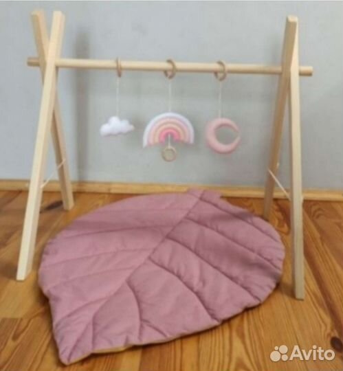 Детский коврик листик новый Монтессори