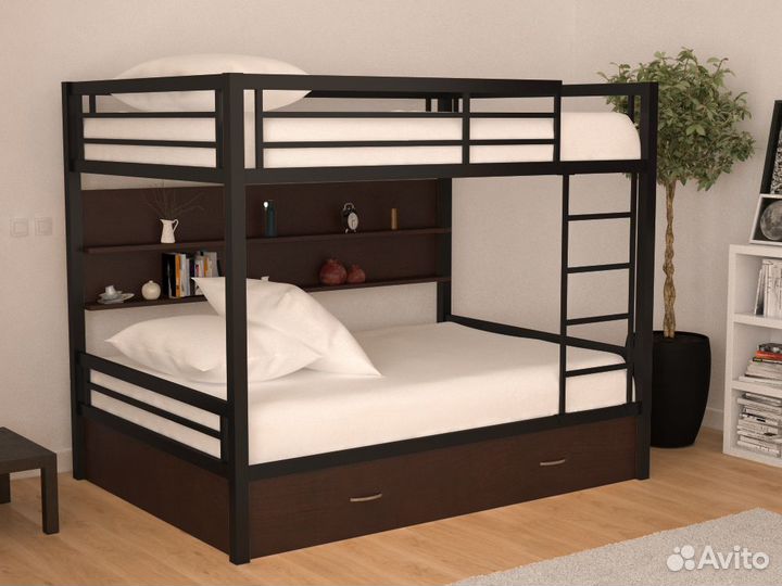 Двухъярусная кровать металлическая Олимп-4