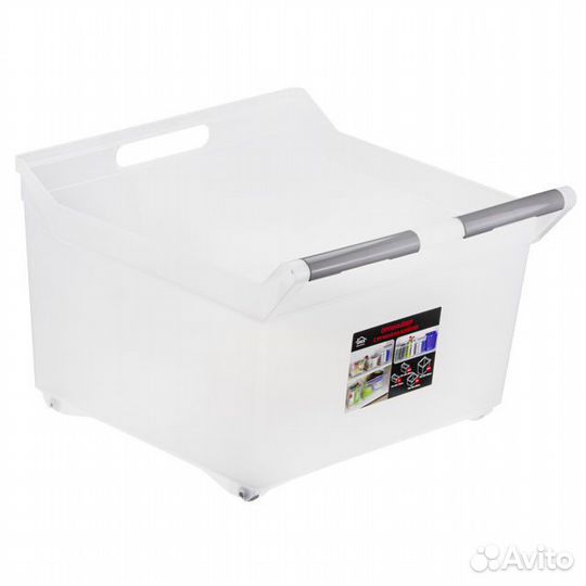 Органайзер idea 23л 38x38x26см с ручкой на колесах