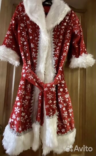 Новогодний детский костюм Дед Мороз, р.128-140