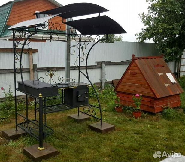 Мангал с печью