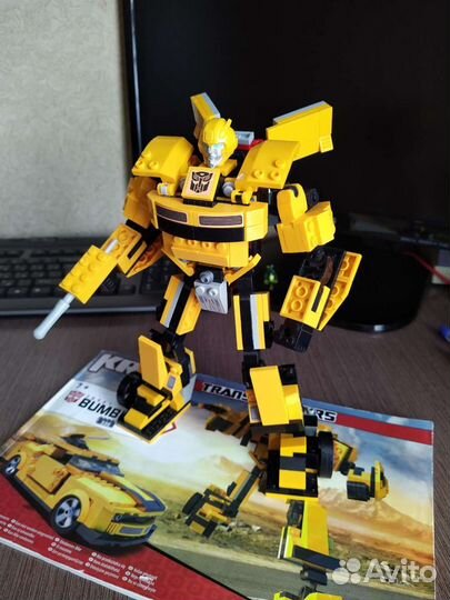 Конструктор kreo Бамблби с инструкцией без упаковк