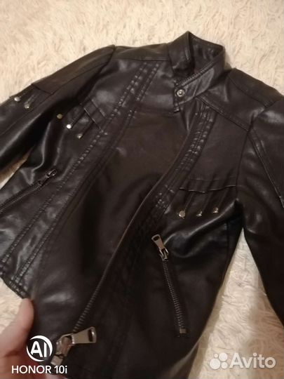 Кожаная куртка косуха детская