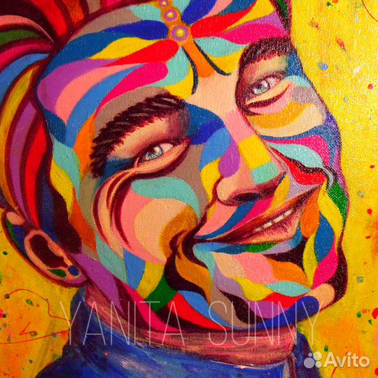 Картина, портрет Леонардо Ди Каприо