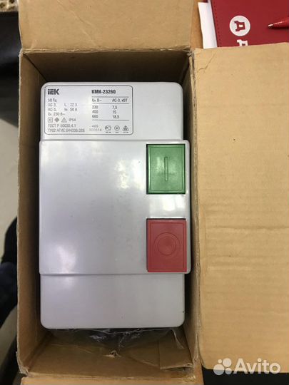 Контактор 32А 220 В в оболочке IP54 IEK