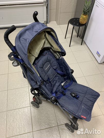 Коляска-трость Maclaren Quest Denim джинсовая