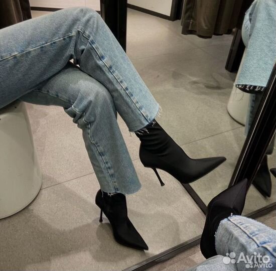 Ботильоны чулки zara новые 40