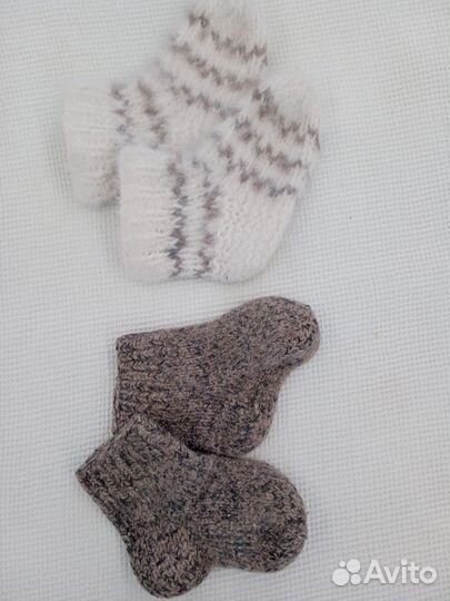Носки варежки вязанные детские