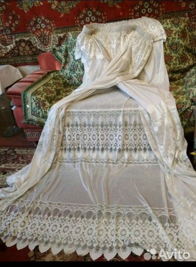 Тюль штора 6 *2,7м. с ломбрикеном Готовая