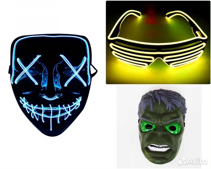 Светящиеся вертолетики, ободки, очки, оптом