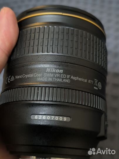 Nikon 24-120mm f/4G ED VR состояние нового
